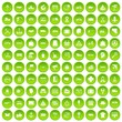© ylivdesign - 100 delivery icons set in green circle isolated on white vectr illustration