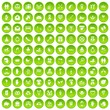 © ylivdesign - 100 love icons set in green circle isolated on white vectr illustration