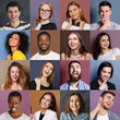 © Prostock-studio - Diverse young people positive emotions set