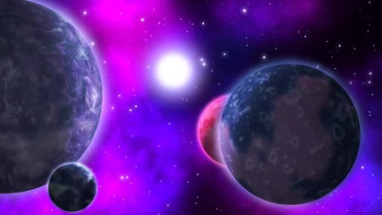 Wall Mural - Exo-planetary system. Loop.