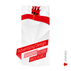 Wall Mural - Vector abstract banner template for Gibraltar.