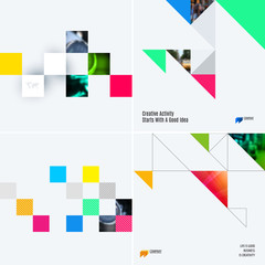 Wall Mural - abstract design of colourful vector elements for modern background with rectangular shapes for busin