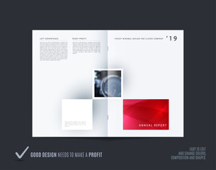 Wall Mural - square design presentation template with colourful rectangles shadows. abstract vector set of modern