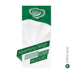 Wall Mural - Vector abstract banner template for Arab League.