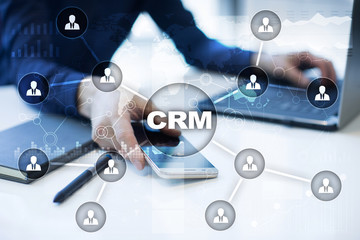 CRM. Customer relationship management concept. Customer service and relationship.