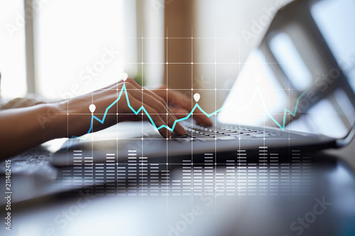 Fotomural Diagrams and graphs on virtual screen