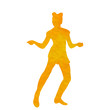 © zolotons - vector, isolated, icon, watercolor silhouette girl dancing
