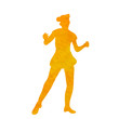 © zolotons - vector, isolated, icon, watercolor silhouette girl dancing