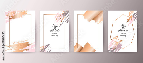 Cuadros en Lienzo Gold, pink brochure, flyer, invitation, card