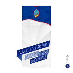 Wall Mural - Vector abstract banner template for Guam.