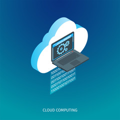 Wall Mural - cloud computing concept