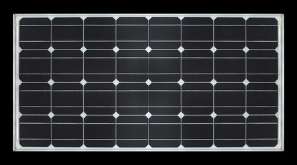 solar panel on black background