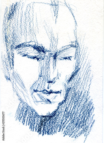 olowkowy-portret-mezczyzna-pastelowa-ilustracja-na-bialym-papierze