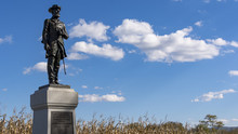 The Monument To The 50th Pennsylvania Volunteer Infantry Regiment At Antietam National Battlefield, Sharpsburg, Maryland, USA. 