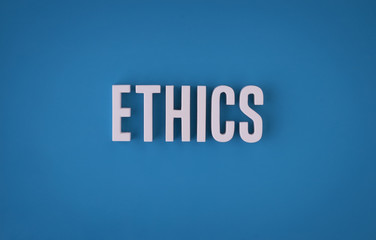 Wall Mural - Ethics sign lettering