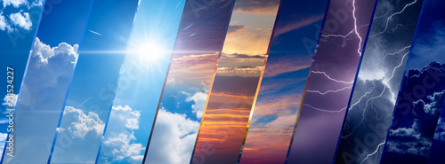 Fotografía Weather forecast background, climate change concept
