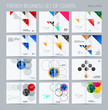 © Diamond Graphics - Abstract double-page brochure design triangular style with colourful triangles for branding. Business vector presentation broadside.