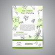© KamimiArt - Bugs insects hand drawn banner. Pest control concept. Entomology poster Cartoon illustration of pests and bug. Vector illustration concept