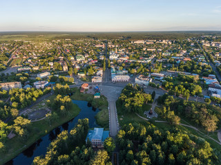 Aerial photography of the central square, Uglich, Russia