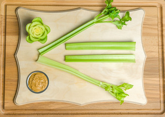 Celery with peanut butter 2