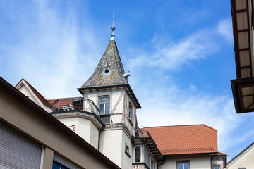 Wall Mural - historical rooftop city facades in bavaria south germany