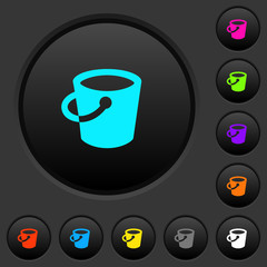 Poster - Bucket dark push buttons with color icons