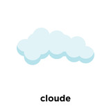 Fototapeta Do pokoju - cloude icon vector sign and symbol isolated on white background, cloude logo concept