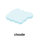 Fototapeta Do pokoju - cloude icon vector sign and symbol isolated on white background, cloude logo concept