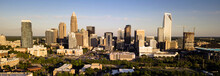 Aerial View Of The Downtown City Skyline Of Charlotte North Carolina