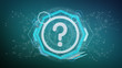 © Production Perig - Technology question mark icon on a circle isolated on a background 3d rendering
