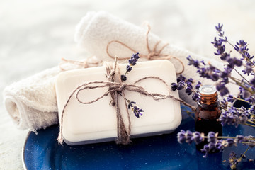 Wall Mural - Spa still life with lavender