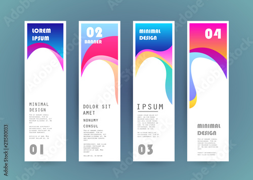 Fotografia Vector vertical banner design