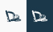 Excavator logo designs template vector illustration