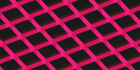Wall Mural - black and pink textured shiny 3d web background.