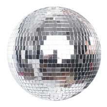 Shining Disco Ball Party Efect Isolated On White