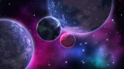 Wall Mural - Space landscape. Loop.