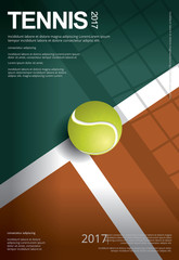 Poster - Tennis Championship Poster Vector illustration