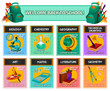 School subjects poster for back to school design