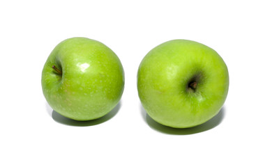 green apple isolated on white background. food, healthy