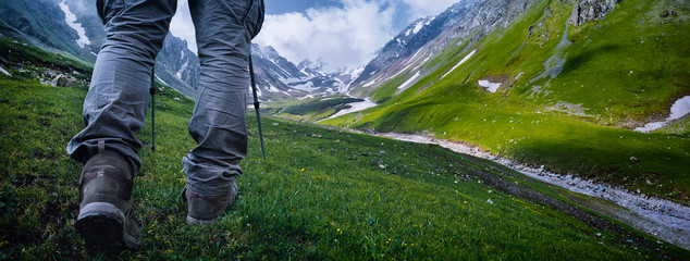 Hiking in the mountains