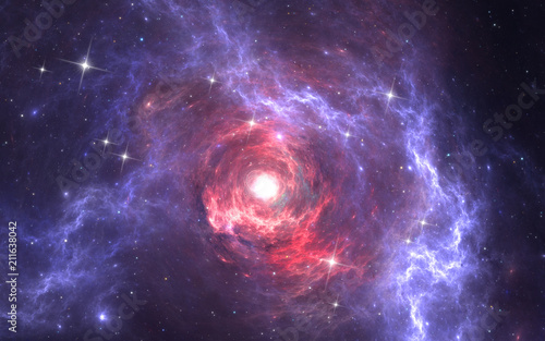 Fotografía Expanding giant star in deep space.