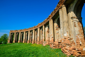 Ruins of medieval ancient Ruzhany castle