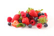 berries fruits on white background