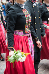 Wall Mural - National latvian elements and suits on the openning of National Latvian Song and Dance Festival in Riga