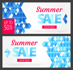 Wall Mural - Summer Sale banner design for your business. Vector illustration.