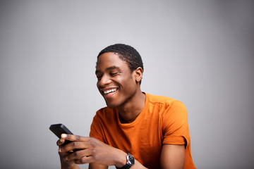 Wall Mural - cool african american guy using cellphone