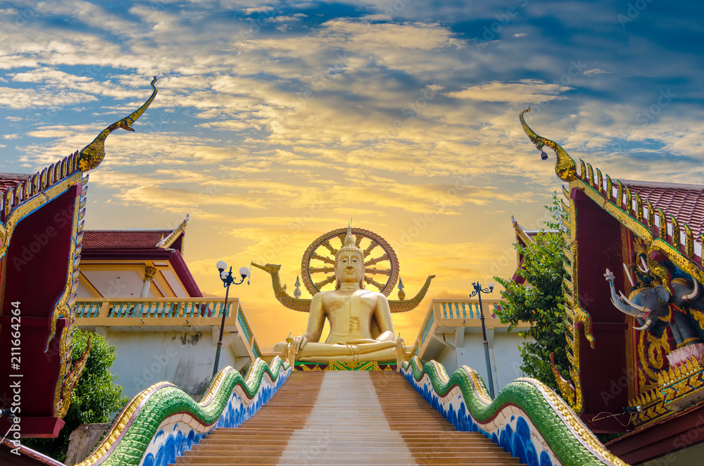 Wat Phra Yai Koh Samui Surat Thani Thailand - obrazy, fototapety, plakaty 