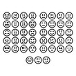 © ledi_m - set of simple linear smiles with the image of different emotions. Round icons without fill. Set for instant messengers. Vector graphics