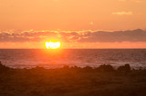 Fototapeta Na sufit - sunset in the ocean