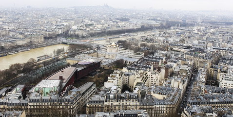 Wall Mural - Paris from above - from the Eiffel Tower - Urban, Sky and buildings